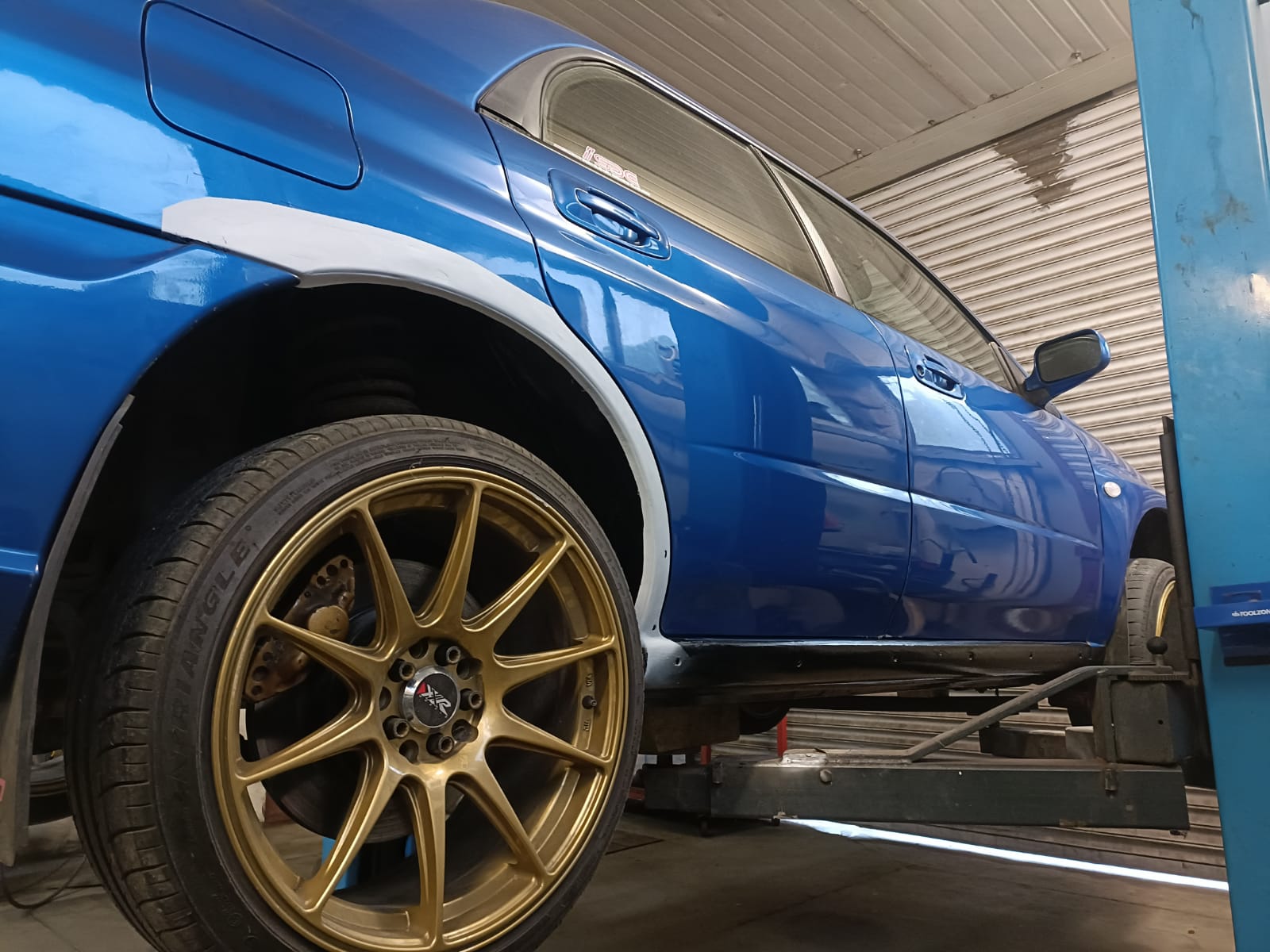 Repair area prepared for finish